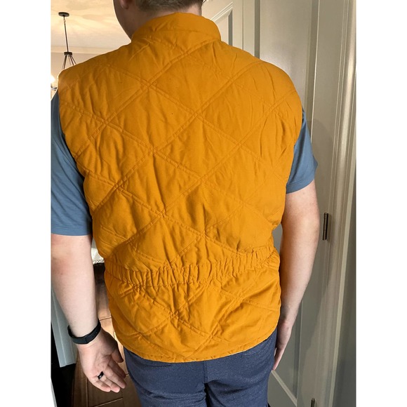 NIKE Vintage Reversible Quilted Vest in White/Orange in Men's Size Medium - Picture 10 of 16